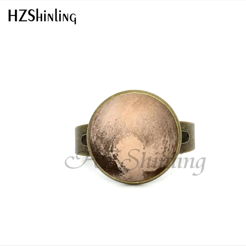 2017 New Style Jupiter Planet Ring Antique Bronze Round Glass Dome Adjustable Rings Uranus Jewelry Gifts Girl image 3