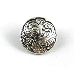 

FREE SHIPPING 360pcs Tibetan silver flower round button beads A15358