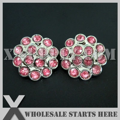 

Color Option: RB1014 #20~#37 / Spot Acrylic Rhinestone Buttons with a Shank in Silver Base,Used for Flower Center,Hair Bows