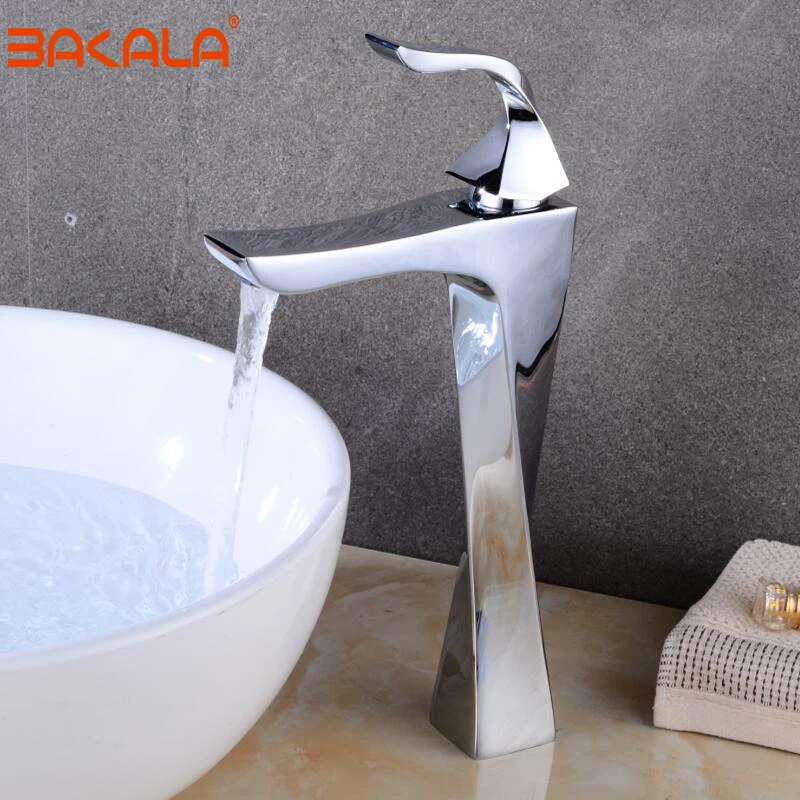 Imagem -06 - Bakala Novo Banheiro Lavatório Torneira de Bronze Sanitários Ware Torneira da Bacia Água Quente e Fria Mixer Personalidade Criativa