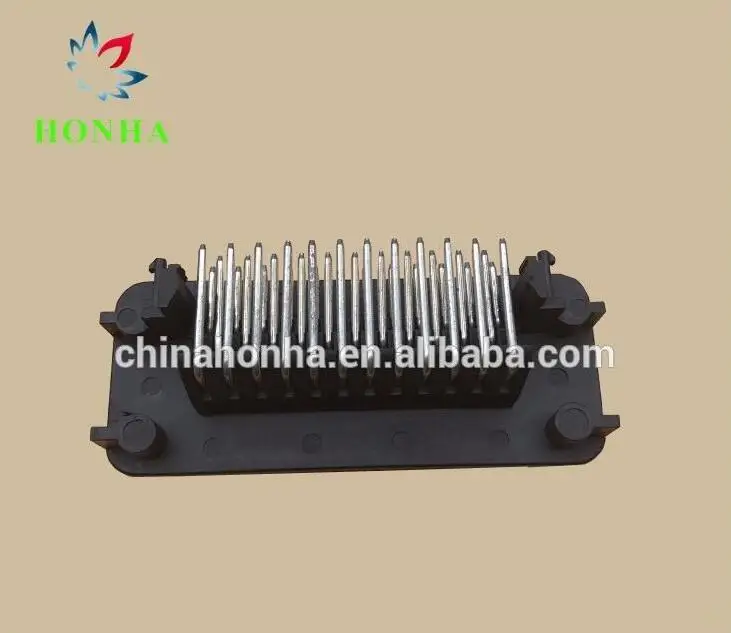 

776163-1 PA66 35 Pin Male Black 90 angle Pins with flange seal PCB auto wire harness ECU Connector