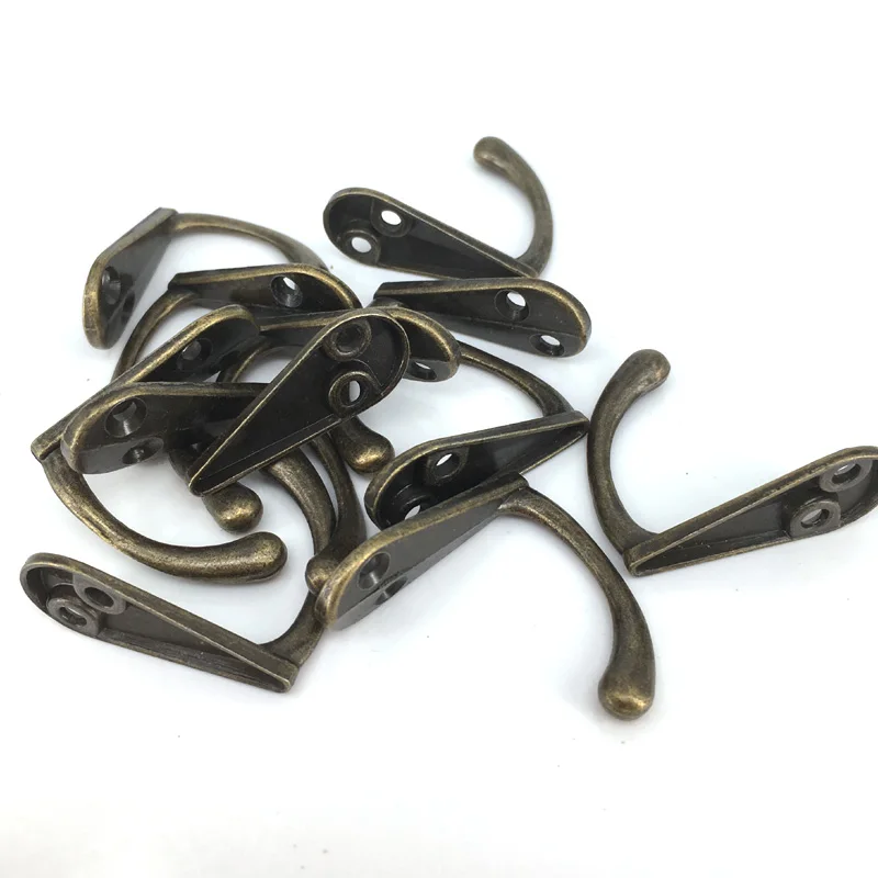 10PCS крючок настенный винтаж Antique Hat Coat Clothes Robe Towel Door Wall Hook Hangers patère vintage with Screws