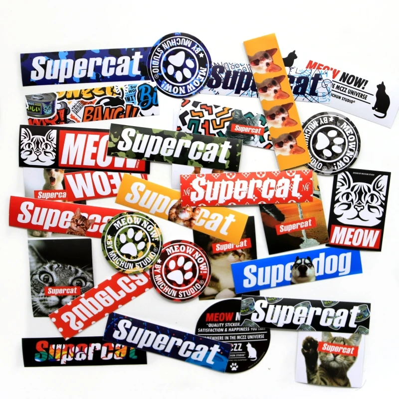 29pcs SUPER Theme Cartoon SuperCats Dogs Sticker For Laptop Suitcase  Bike Phone Skateboard Graffiti Styling DIY GiftSticker