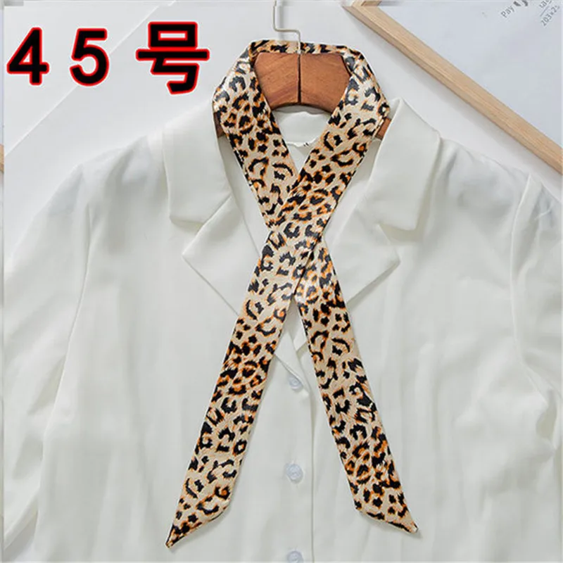 Luxury Brand Bag Scarf Foulard Femme Hijab Scarf Women Hair Silk Scarf Handle Bag Ribbons Long Skinny Scarves