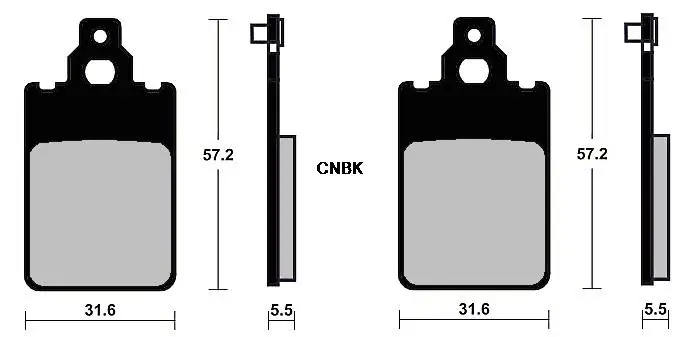 Brake Pad set for DERBI 75 GPR 1989 &up/ GPR75 GPR 75 Sport / GARELLI 50 Sahel 1991 &up