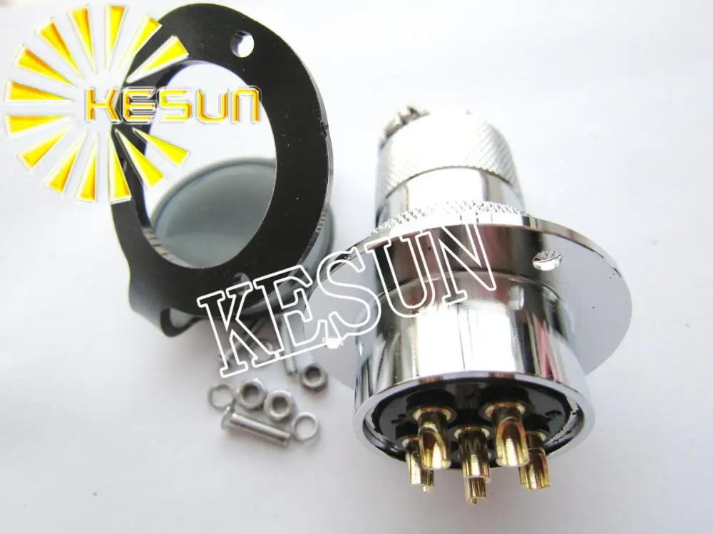 

Free Shipping 5pair GX30-6 GX30 6Pin With Flange Male & Female 30mm Wire Panel Connector M30 circular connector Socket Plug