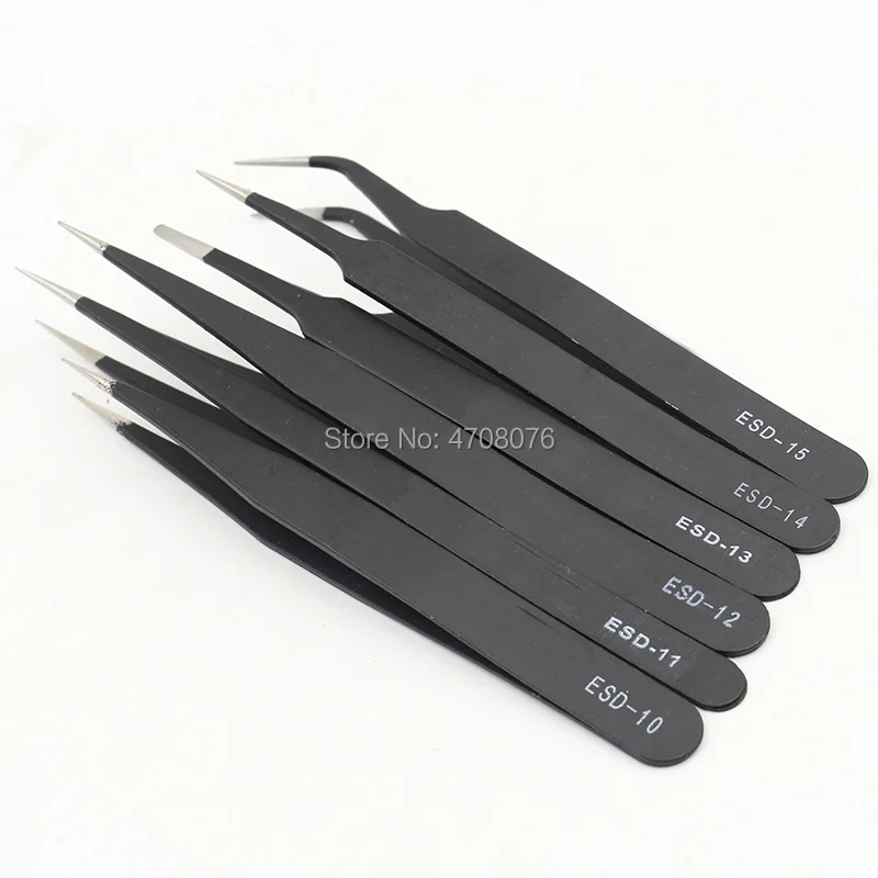 1PC Precision Stainless Steel Anti Static forcep for soldering smd tool,Tweezer, Tweezers For Lab teaching/Repair Tool