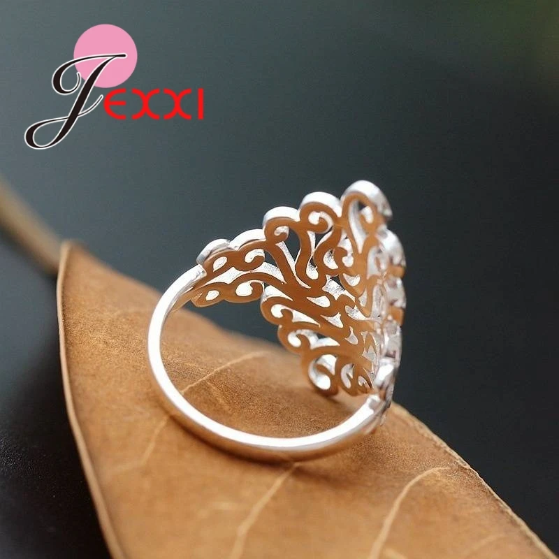 Real 925 Sterling Silver Exquisite Hollow Rings Top quality Factory Price Best Party Fingers Jewelry Romantic Trendy Gift