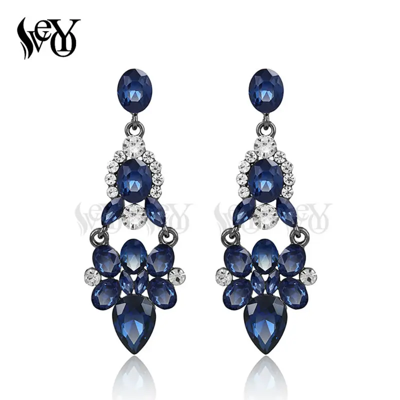 VEYO Full of Crystal Drop Earrings For Women Vintage brincos Pendientes Zinc Alloy Lead free nickel free