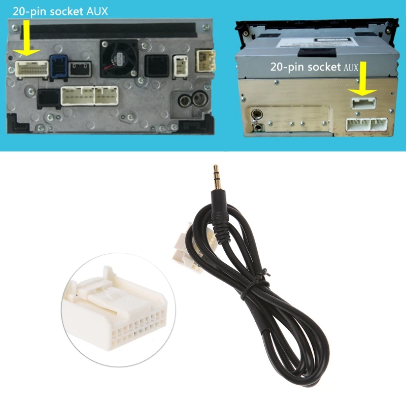 Car Aux Audio Media Wire To USB Adapter Conector For Toyota RAV4 EZ Verso Camry