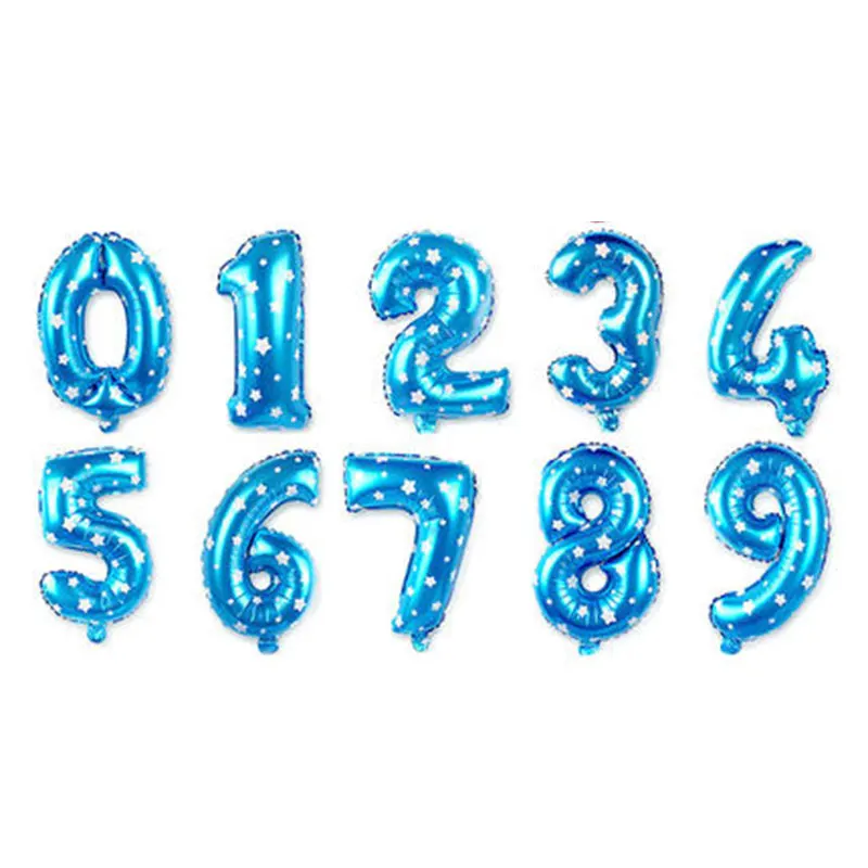 16 32inch Number Balloon Color optional Foil Digital Balloons Baby Shower Happy Birthday Party Wedding Globos