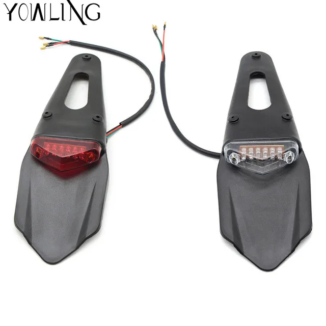 For CRF YZ CR EXC WRF 250 400 426 450 Motorcycle Light Enduro Trial Bike 12 LED Motorbike Brake Stop Rear rear fender Tail Light