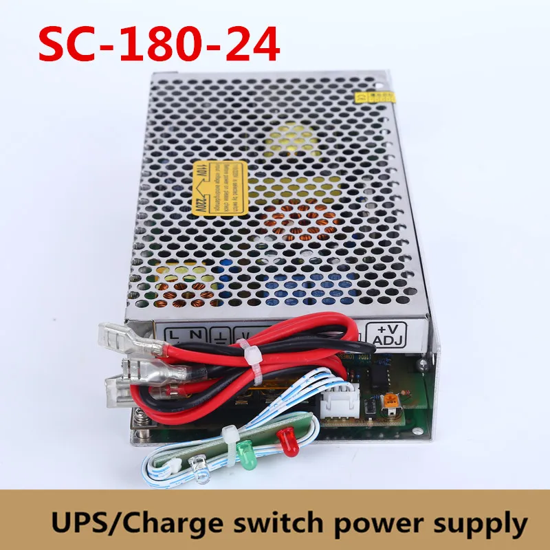 New 180W 24V 6.5A universal AC UPS/Charge function monitor switching power supply input 110/220v battery charger output 24VDC