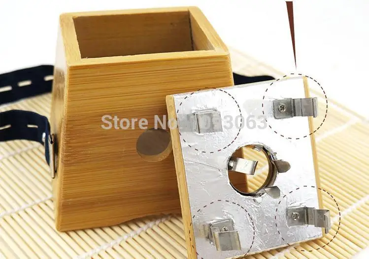 Thick Bamboo Hole Monocular Moxibustion Box Moxa Wooden