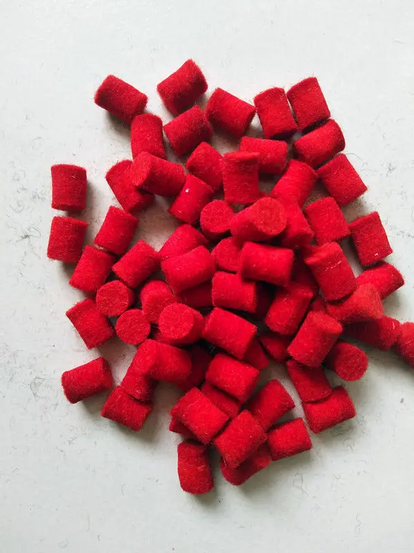 50 Pcs Saxophone Bumper Felts Repair Parts Sax Accessories Red Colour