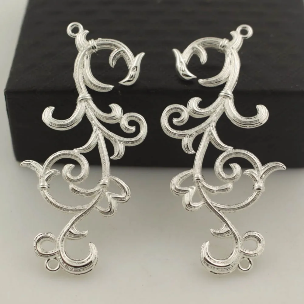 

10 шт., филигранные цветы, прочные облака, подвески, соединители, латунные металлические фурнитура, вещи «сделай сам», древние ювелирные аксессуары