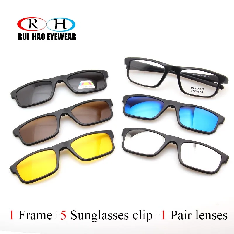 Myopia Prescription Glasses Men Optical Eyeglasses Frames Vision Prescription Spectacles TR90 Men Frame Glasses Sunglasses clip