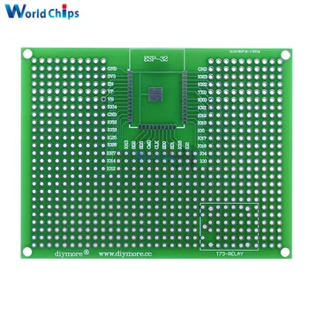 1 adet 7x9CM prototip pcb Breadboard ESP8266 ESP-12E ESP-12F ESP32 ESP-32S röle çift taraflı prototip pcb yeni varış