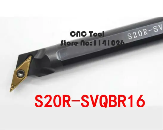 S20R-SVQBR16, 117,5 градусов внутреннего точения инструмент, токарный инструмент расточной бар, токарный инструмент с ЧПУ, токарный станок