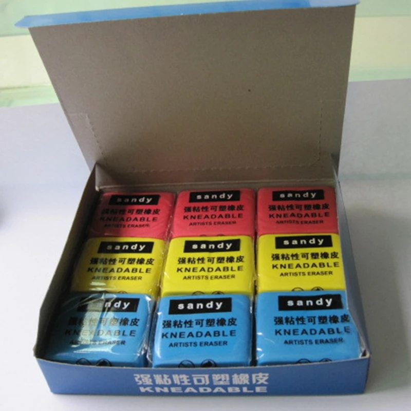 Colored Kneaded Rubber Art Sketch Drawing Pencil Eraser Pastel Painting Tools Artist Plasticine School Office Supply Stationery