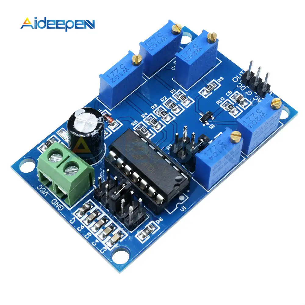 ICL8038 Signal Generator Medium/Low Signal Frequency 10Hz-450KHz Triangular/Rectangular/Sine Wave Generator Module 12V to 15V