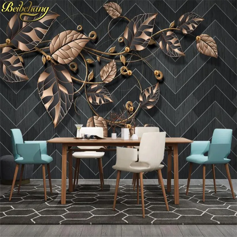 

beibehang custom 3D photo Landscape Mural wallpapers living room Plant leaves Backdrop murals Wallpaper home decor 3d flooring