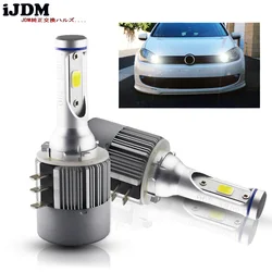 Ijdm-車のヘッドライト用LED電球,車のヘッドライト,24w,2000lm,ワイヤレス,12v,ドライビングライト,6500k,白,vw autombmw用