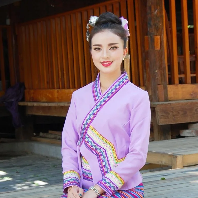 

Massage uniform myanmar asia thai massage clothing women new design thai massage uniforms receptionist uniforms DD1413