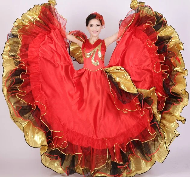 Frauen Flamenco Tanzkleid Erwachsene Paso Doppel Tanzkleid Flamenco Kostüm Mädchen Flamenco Kleider