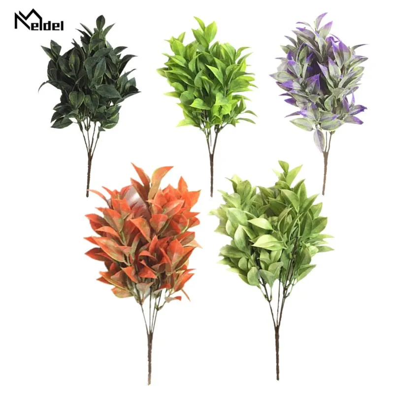 Wall Decor Artificial Plants Plastic Grass Decorative Fake Flowers Plante For Home Party Wedding Office Decor Fake Grass Meldel