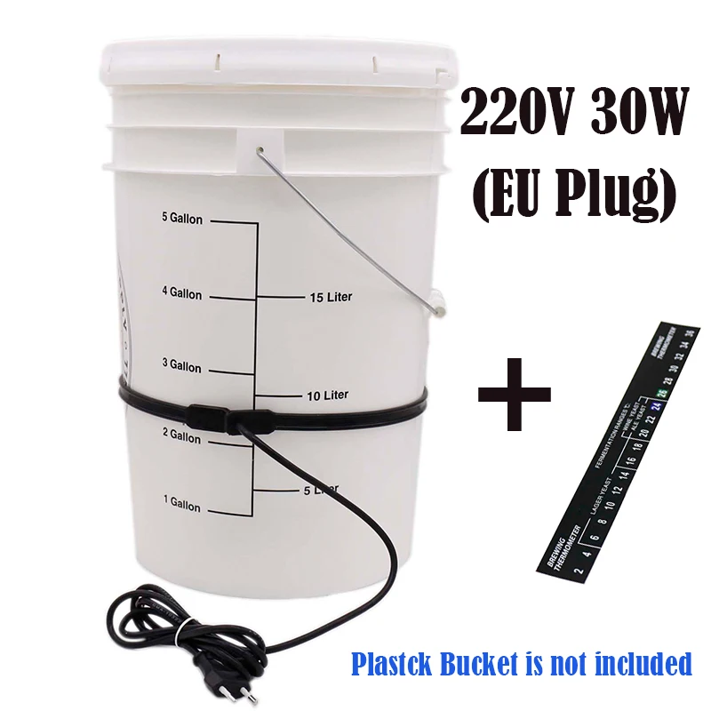 Homebrew Brew Belt Fermentation Heating Belt for Beer Wine Spirits 25Watt Plastic Fermenter Bucket 220V/110V EU/US Plug