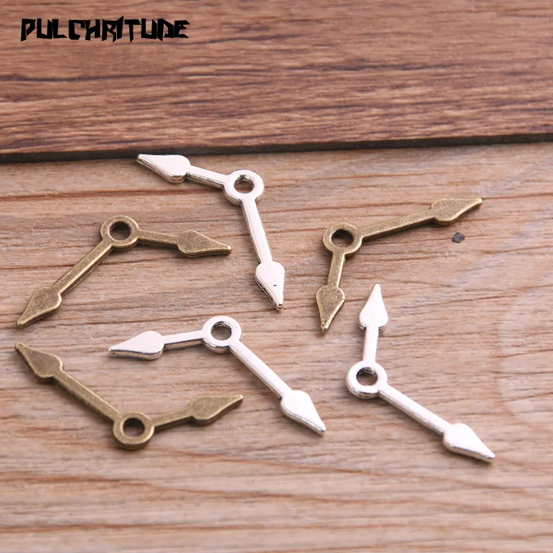 40PCS 10*27mm Two Color Vintage Metal Zinc Alloy Steampunk Pointer Charms Fit Jewelry Pendant Charms Makings