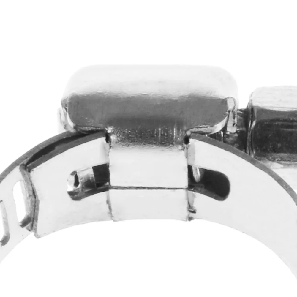 10Pcs Stainless Steel Adjustable Drive Hose Clamp Fuel Line Worm Clip 3/4"-1" -Y103