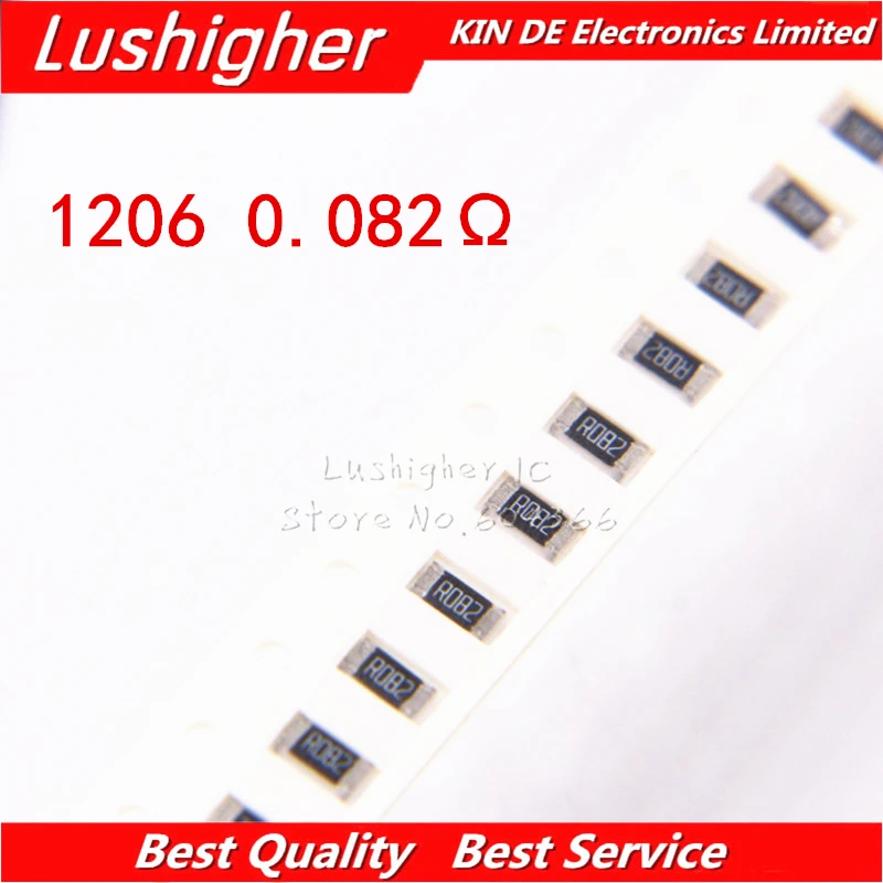 

100PCS 1206 SMD Resistor 1% 0.082R 0.082ohm