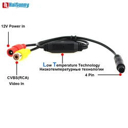 Car 4 PIN To RCA Plug CVBS Female Video Conversion Trigger Cable For Car Monitor Parking Rear View backup DVR Reversing Camera