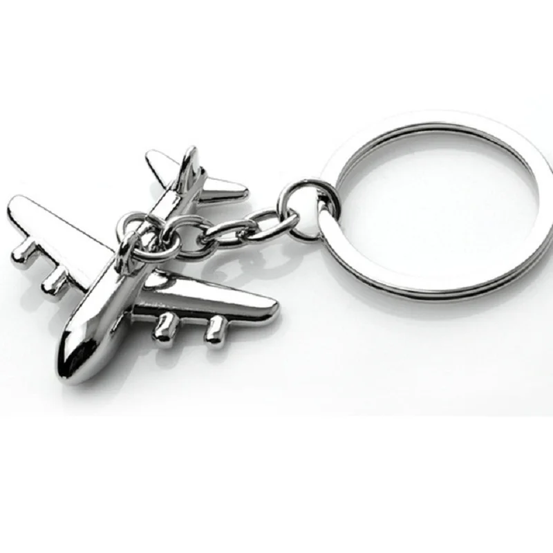 2024 Crystal aircraft Pendent airplane Model keychain Bomber Fighter Combat Helicopter airplane Car Key rings Men Jewelry