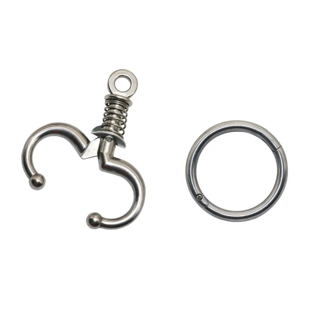 2 Pc Stainless Steel Cattle Nose Ring Cow Calf Metal Nose Traction Rings Farm Animal Livestock Carriers Equipment