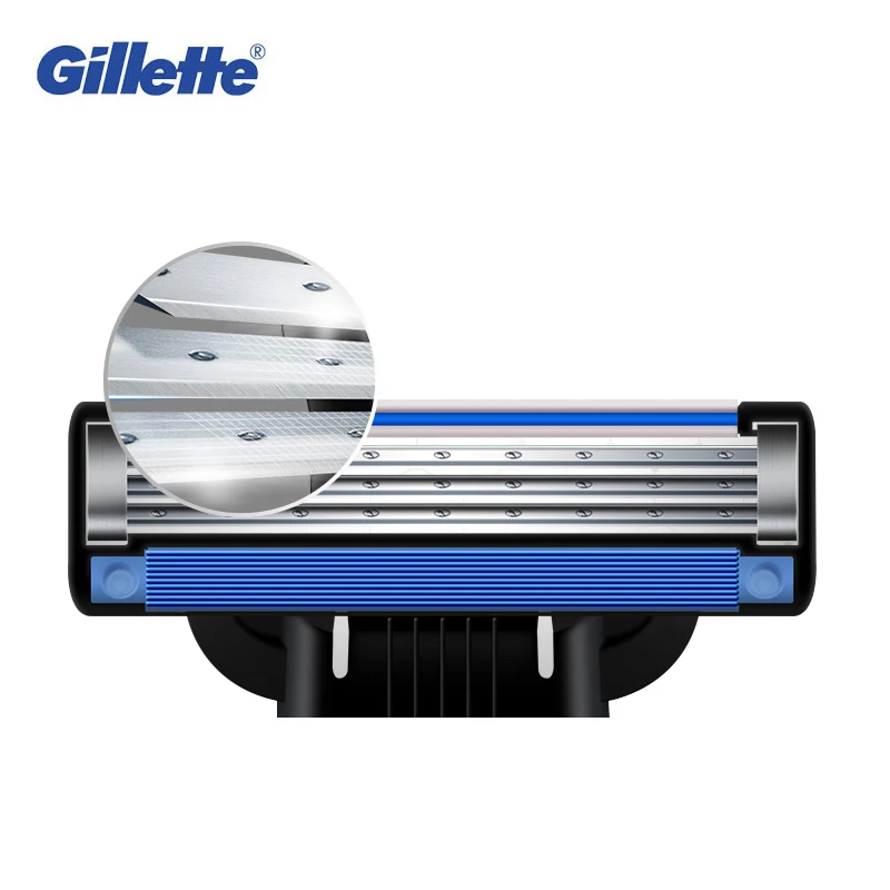 Genuine Gillette Mach 3 Shaving Razor Blades For Men Safe Mach 3 Shaving Hair Removal Brand Blade To Shave With 8 Blades view 2