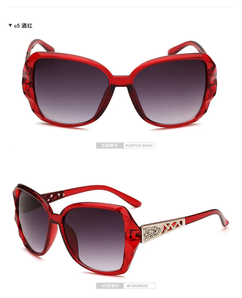 Fashion Square Sonnenbrille Frauen Luxus Marke Große Lila Sonnenbrille Weibliche Spiegel Shades Damen Oculos De Sol Feminino – Detail 10