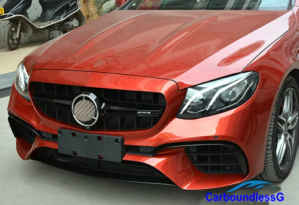 E63 S AMG Look Bodykit for Benz E Class W213 E200 E300 Bodykits FRP Front Bumper+Rear diffuser+Exhaust Pipes+Front Grill Lips