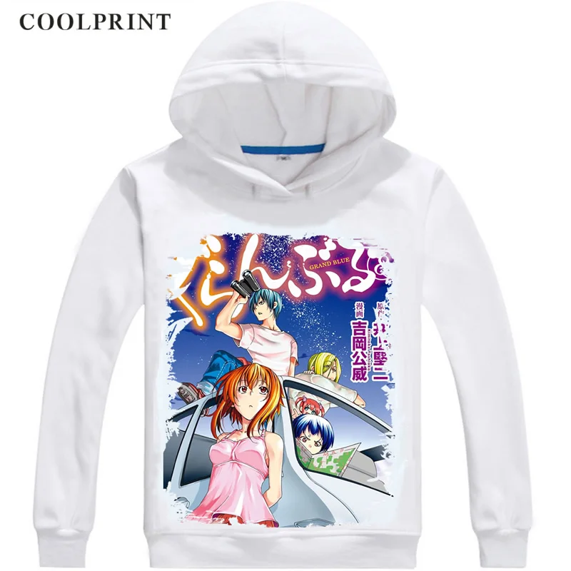 COOLPRINT Grand Blue Guranburu Hoodies Hooded Hoodie Japanese Anime Grand Blue Dreaming Kotegawa Chisa Kitahara Iori Sweatshirts