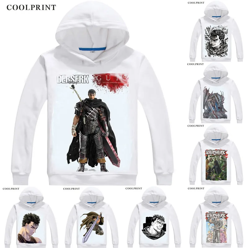 

BERSERK Kentaro Miura Mens Hoodies The Prototype Guts Black Swordsman Anime Sweatshirt Streetwear Custom Hoodie Costume Hooded