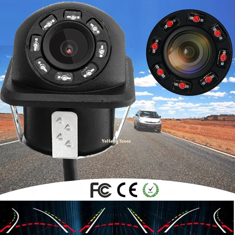 2018  Intelligent Tracks Dynamic Guidance Rear View Camera Parking Assistance LED IR Infrared Waterproof Backup cam camera