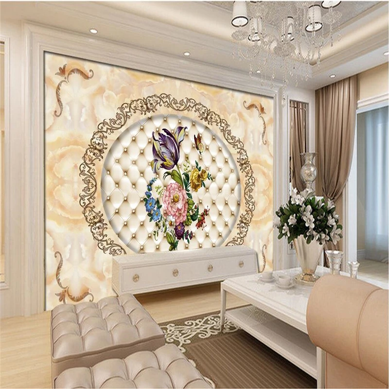 

beibehang Custom photo wallpaper 3D murals luxury marble soft package European-style background wall papel de parede wall paper