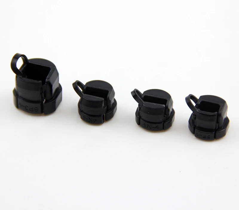 120pcs Black 5N-4 5P-4 Nylong PA Computer Case Round Power Cable Sleeve Wire SVT SVI Cabinet Hole Protector Bushing Grommet