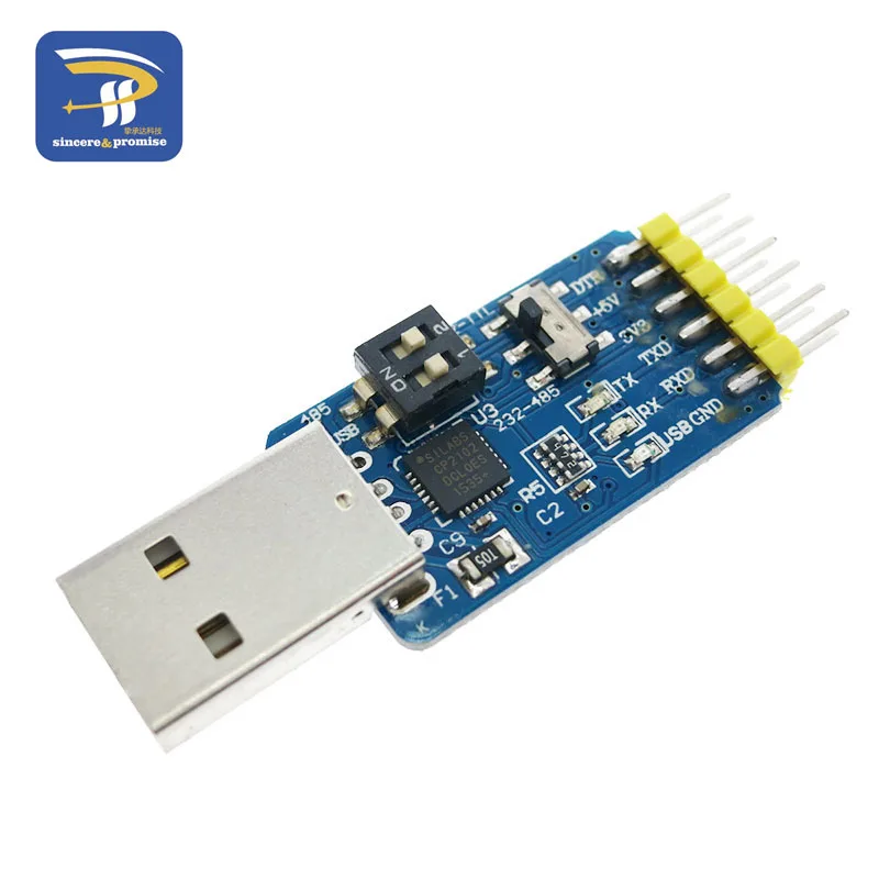 5PIN CP2102 USB 2.0 to TTL 485 232 UART Module 6Pin Serial Converter STC Replace FT232 Adapter Module 3.3V/5V Power For Arduino