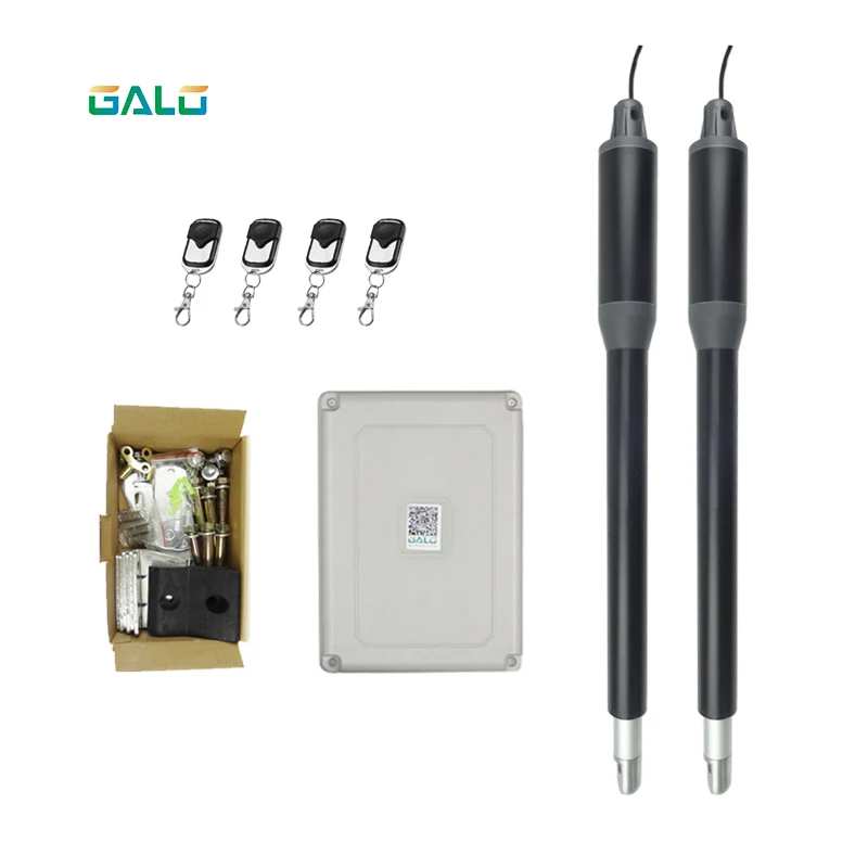 GALO Residential Gate Opener,Electric Swing Gate Operator AC220 Input With 4PS Remote Contrl