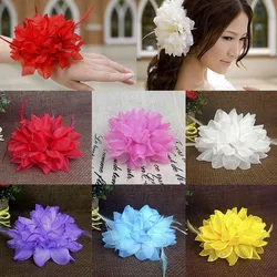 Drop Shipping Women Beach Orchid Bridal Wedding Flower Hair Clip Brooch Barrette Headpiece Pop 1PC