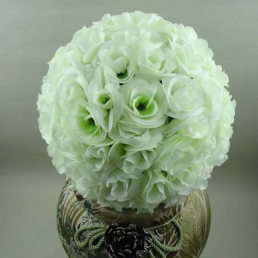 

10"(25cm) Artificial Flowers Ball Silk Rose Wedding Kissing Balls Pomander Party Centerpieces Decoration Free Delivery