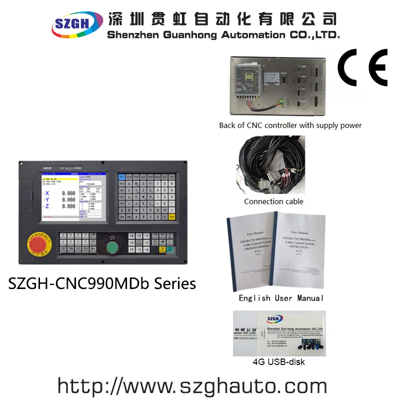 밀링 머신용 범용 3 축 CNC 컨트롤러, 라우터 및 드릴링 머신용 CNC990MDb-3, 경제적인 유형의 제어판